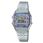 Reloj Casio Mujer Plateado Floral - LA680WA-2CDF