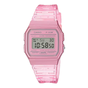 Reloj Casio Pink Jelly - F-91WS-4DF